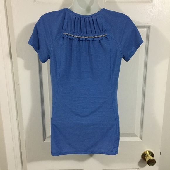 Women's Blue Short Sleeve Top - Picture 7 of 10